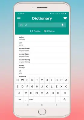 Filipino Dictionary android App screenshot 1